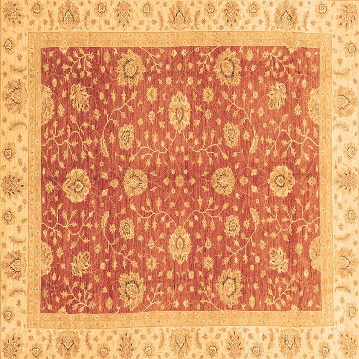 Square Oriental Brown Traditional Rug, abs3652brn