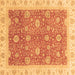 Square Oriental Brown Traditional Rug, abs3652brn