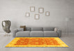 Machine Washable Oriental Yellow Traditional Rug in a Living Room, wshabs3652yw