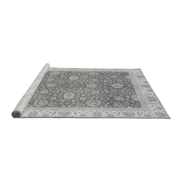 Sideview of Machine Washable Oriental Gray Traditional Rug, wshabs3652gry