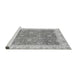 Sideview of Machine Washable Oriental Gray Traditional Rug, wshabs3652gry