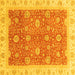 Square Oriental Yellow Traditional Rug, abs3652yw