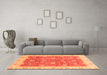 Machine Washable Oriental Orange Traditional Area Rugs in a Living Room, wshabs3652org