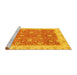 Sideview of Machine Washable Oriental Yellow Traditional Rug, wshabs3652yw