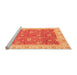 Sideview of Machine Washable Oriental Orange Traditional Area Rugs, wshabs3652org