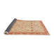 Sideview of Abstract Indian Saffron Orange Oriental Rug, abs3653