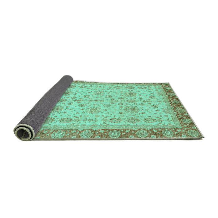 Sideview of Oriental Turquoise Traditional Rug, abs3653turq