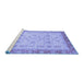 Sideview of Machine Washable Oriental Blue Traditional Rug, wshabs3653blu