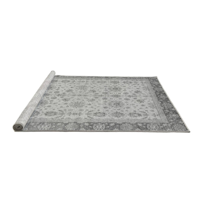 Sideview of Machine Washable Oriental Gray Traditional Rug, wshabs3653gry