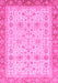 Machine Washable Oriental Pink Traditional Rug, wshabs3653pnk