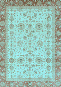 Oriental Light Blue Traditional Rug, abs3653lblu