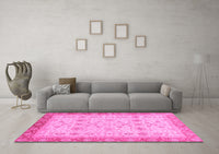 Machine Washable Oriental Pink Traditional Rug, wshabs3653pnk