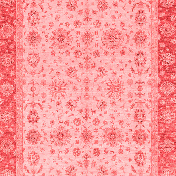 Machine Washable Oriental Red Traditional Rug, wshabs3653red