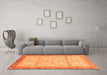 Machine Washable Oriental Orange Traditional Area Rugs in a Living Room, wshabs3653org