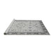 Sideview of Machine Washable Abstract Gray Modern Rug, wshabs3654gry