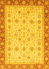 Abstract Yellow Modern Rug, abs3654yw