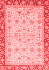 Abstract Red Modern Rug, abs3654red