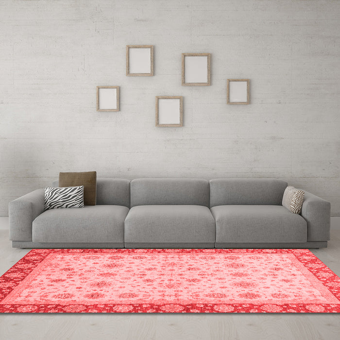 Modern Red Washable Rugs