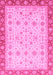 Machine Washable Abstract Pink Modern Rug, wshabs3654pnk