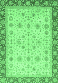 Abstract Emerald Green Modern Rug, abs3654emgrn