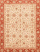 Machine Washable Abstract Bright Orange Rug, wshabs3654