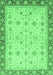 Machine Washable Abstract Emerald Green Modern Area Rugs, wshabs3654emgrn