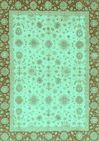 Abstract Turquoise Modern Rug, abs3654turq