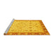 Sideview of Machine Washable Abstract Yellow Modern Rug, wshabs3654yw