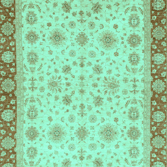 Machine Washable Abstract Turquoise Modern Area Rugs, wshabs3654turq