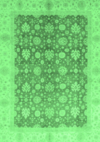 Oriental Emerald Green Traditional Rug, abs3655emgrn