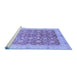 Sideview of Machine Washable Oriental Blue Traditional Rug, wshabs3655blu