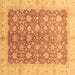 Square Oriental Brown Traditional Rug, abs3655brn