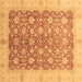 Square Machine Washable Oriental Brown Traditional Rug, wshabs3655brn