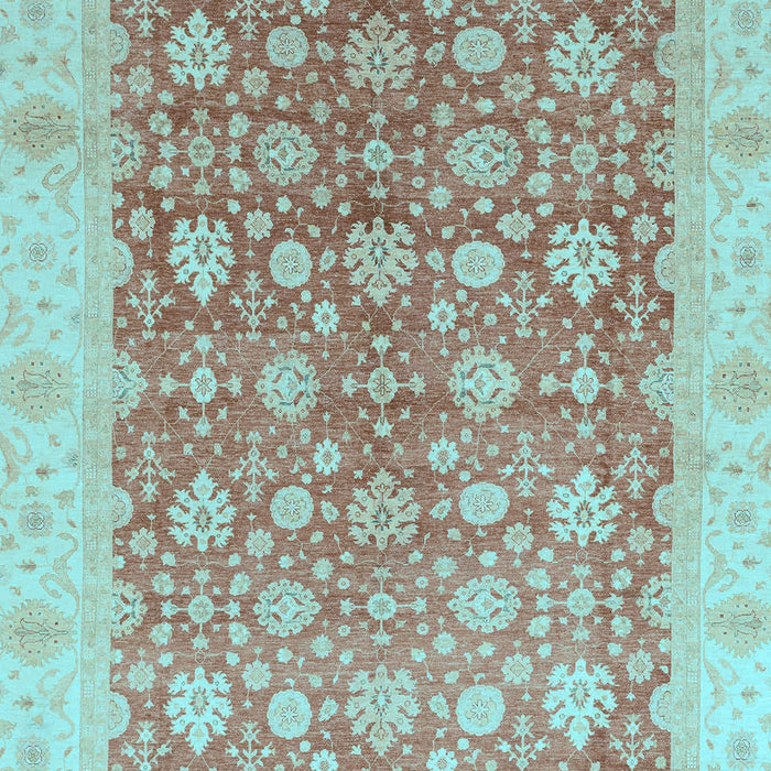 Oriental Light Blue Traditional Rug, abs3655lblu