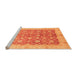 Sideview of Machine Washable Oriental Orange Traditional Area Rugs, wshabs3655org