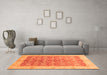 Machine Washable Oriental Orange Traditional Area Rugs in a Living Room, wshabs3655org