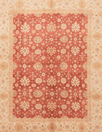 Machine Washable Abstract Bright Orange Rug, wshabs3655