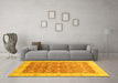 Machine Washable Oriental Yellow Traditional Rug in a Living Room, wshabs3655yw