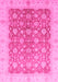 Machine Washable Oriental Pink Traditional Rug, wshabs3655pnk