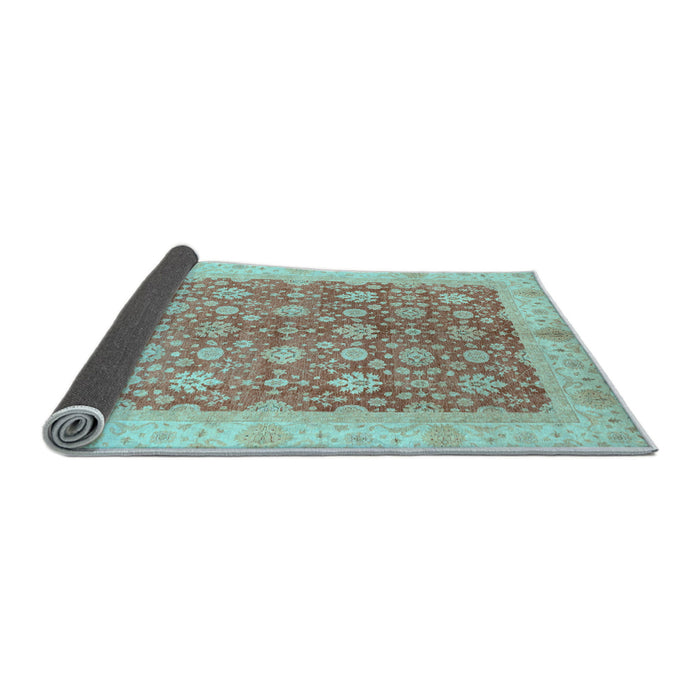 Sideview of Oriental Light Blue Traditional Rug, abs3655lblu