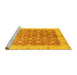 Sideview of Machine Washable Oriental Yellow Traditional Rug, wshabs3655yw