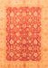 Machine Washable Oriental Orange Traditional Area Rugs, wshabs3655org