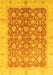 Machine Washable Oriental Yellow Traditional Rug, wshabs3655yw