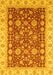 Machine Washable Oriental Yellow Traditional Rug, wshabs3656yw