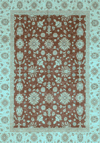 Oriental Light Blue Traditional Rug, abs3656lblu