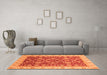 Machine Washable Oriental Orange Traditional Area Rugs in a Living Room, wshabs3656org