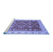 Sideview of Machine Washable Oriental Blue Traditional Rug, wshabs3656blu