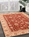 Abstract Scarlet Red Oriental Rug in Family Room, abs3656