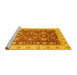 Sideview of Machine Washable Oriental Yellow Traditional Rug, wshabs3656yw