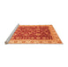 Sideview of Machine Washable Oriental Orange Traditional Area Rugs, wshabs3656org